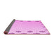 Sideview of Solid Pink Modern Rug, abs4459pnk