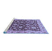 Sideview of Machine Washable Oriental Blue Traditional Rug, wshabs445blu