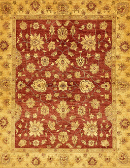 Machine Washable Abstract Orange Rug, wshabs445