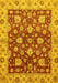 Machine Washable Oriental Yellow Traditional Rug, wshabs445yw