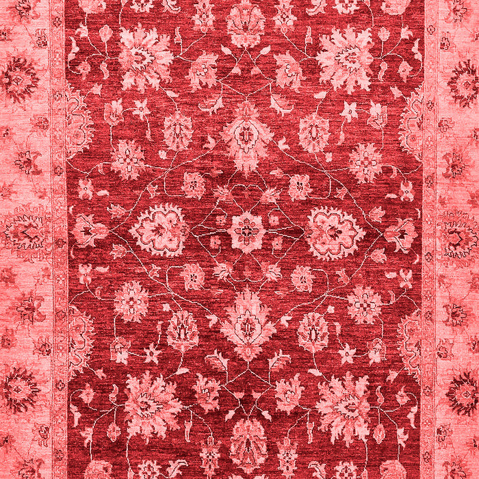 Machine Washable Oriental Red Traditional Rug, wshabs445red