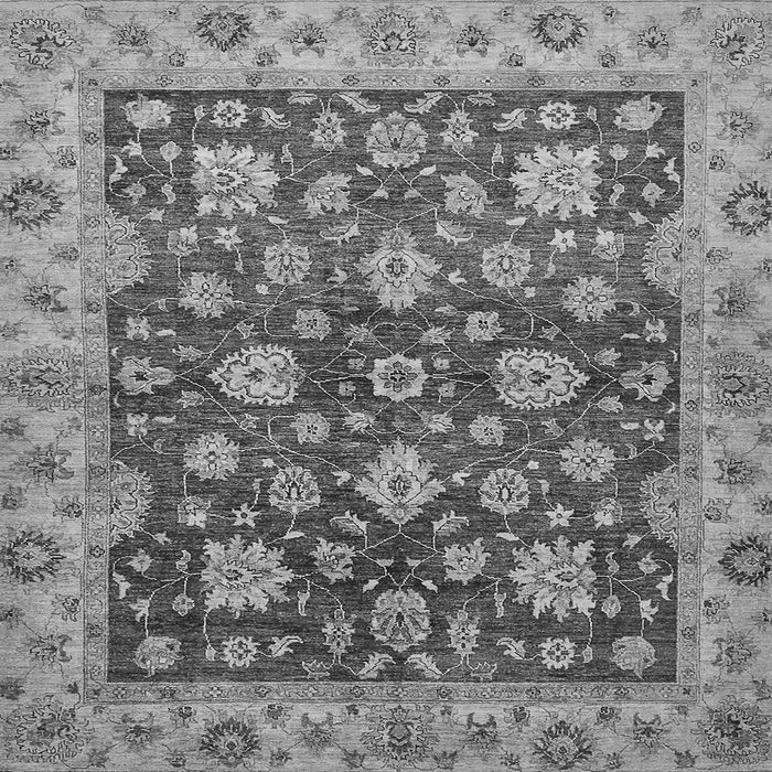 Square Oriental Gray Traditional Rug, abs445gry