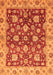 Machine Washable Oriental Orange Traditional Area Rugs, wshabs445org