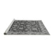 Sideview of Machine Washable Oriental Gray Traditional Rug, wshabs445gry