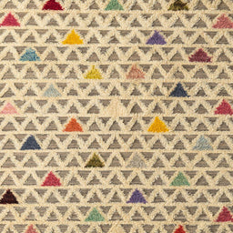 Square Machine Washable Abstract Brown Gold Rug, wshabs4460