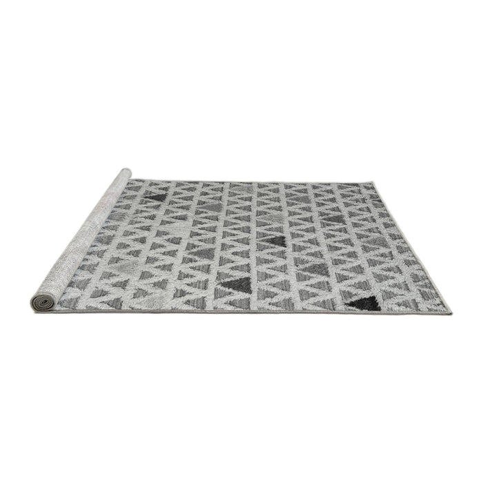 Sideview of Machine Washable Abstract Gray Modern Rug, wshabs4460gry