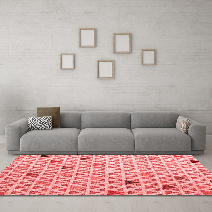 Modern Red Washable Rugs