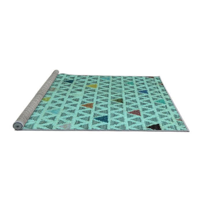 Sideview of Machine Washable Abstract Light Blue Modern Rug, wshabs4460lblu