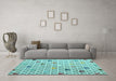 Machine Washable Abstract Light Blue Modern Rug in a Living Room, wshabs4460lblu