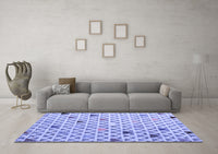 Machine Washable Abstract Blue Modern Rug, wshabs4460blu