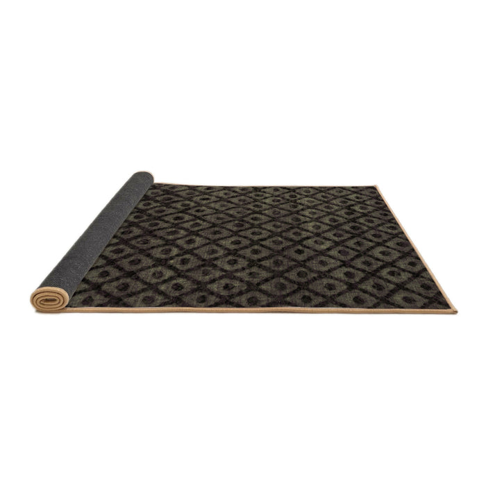 Sideview of Abstract Brown Modern Rug, abs4461brn