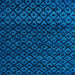 Square Abstract Neon Blue Modern Rug, abs4461