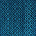 Square Machine Washable Abstract Turquoise Modern Area Rugs, wshabs4461turq