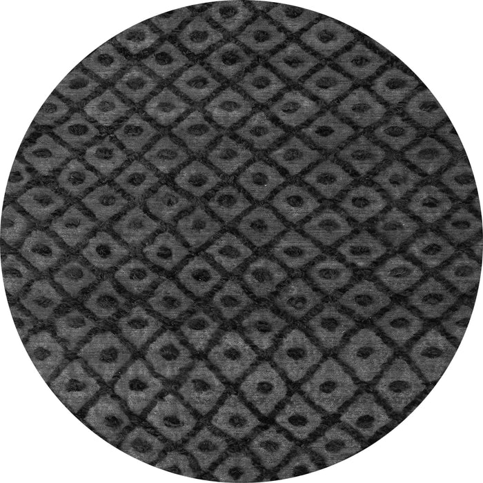 Round Abstract Gray Modern Rug, abs4461gry