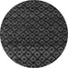 Round Abstract Gray Modern Rug, abs4461gry