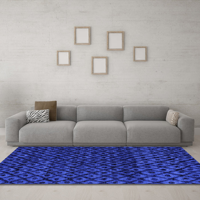 Machine Washable Abstract Blue Modern Rug in a Living Room, wshabs4461blu