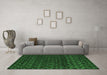 Machine Washable Abstract Emerald Green Modern Area Rugs in a Living Room,, wshabs4461emgrn