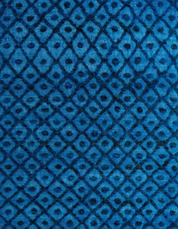 Abstract Neon Blue Modern Rug, abs4461