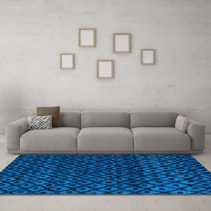 Machine Washable Abstract Light Blue Modern Rug in a Living Room, wshabs4461lblu