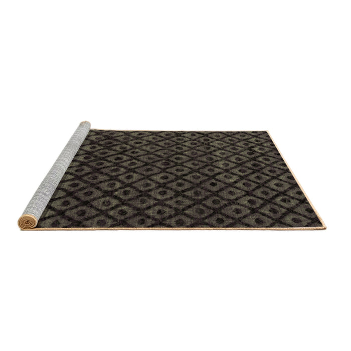 Sideview of Machine Washable Abstract Brown Modern Rug, wshabs4461brn