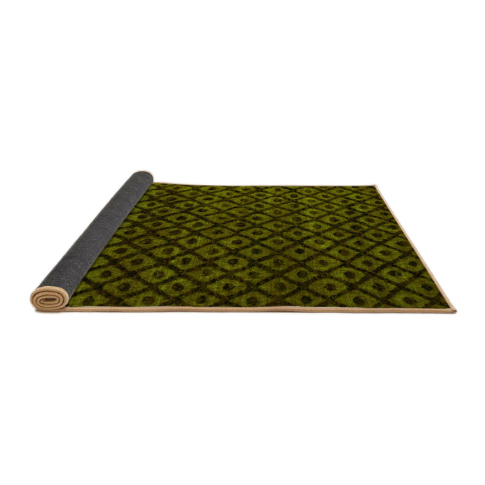 Sideview of Abstract Yellow Modern Rug, abs4461yw