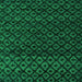 Square Machine Washable Abstract Green Modern Area Rugs, wshabs4461grn