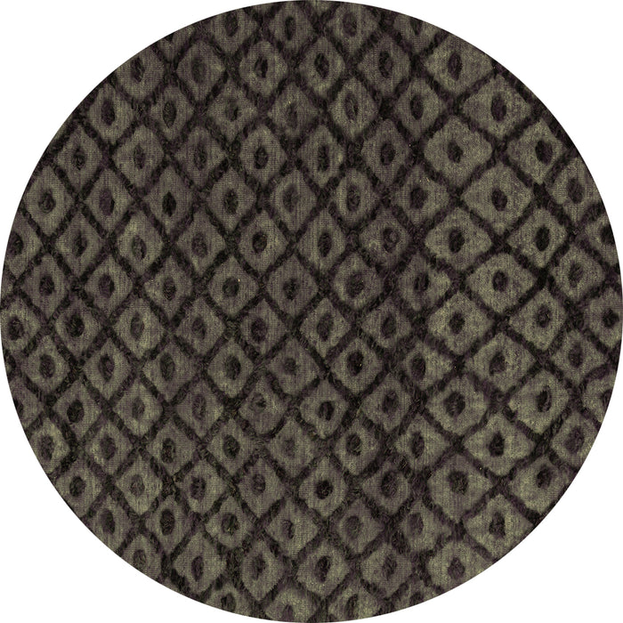 Round Abstract Brown Modern Rug, abs4461brn