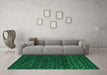 Machine Washable Abstract Green Modern Area Rugs in a Living Room,, wshabs4461grn