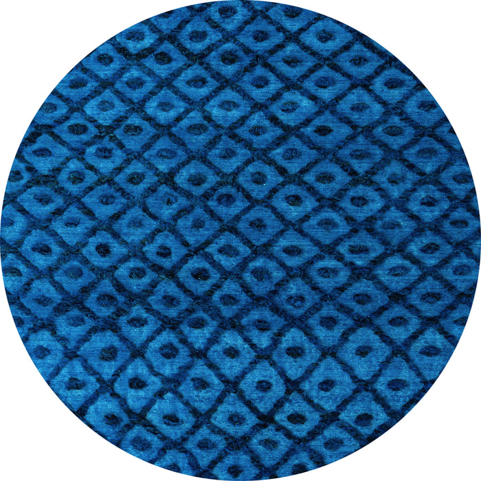 Round Machine Washable Abstract Light Blue Modern Rug, wshabs4461lblu
