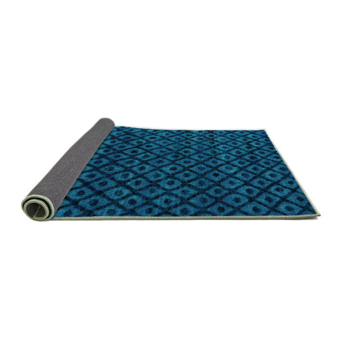 Sideview of Abstract Turquoise Modern Rug, abs4461turq