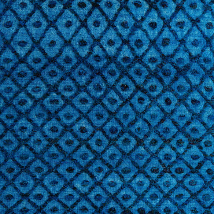 Machine Washable Abstract Neon Blue Rug, wshabs4461