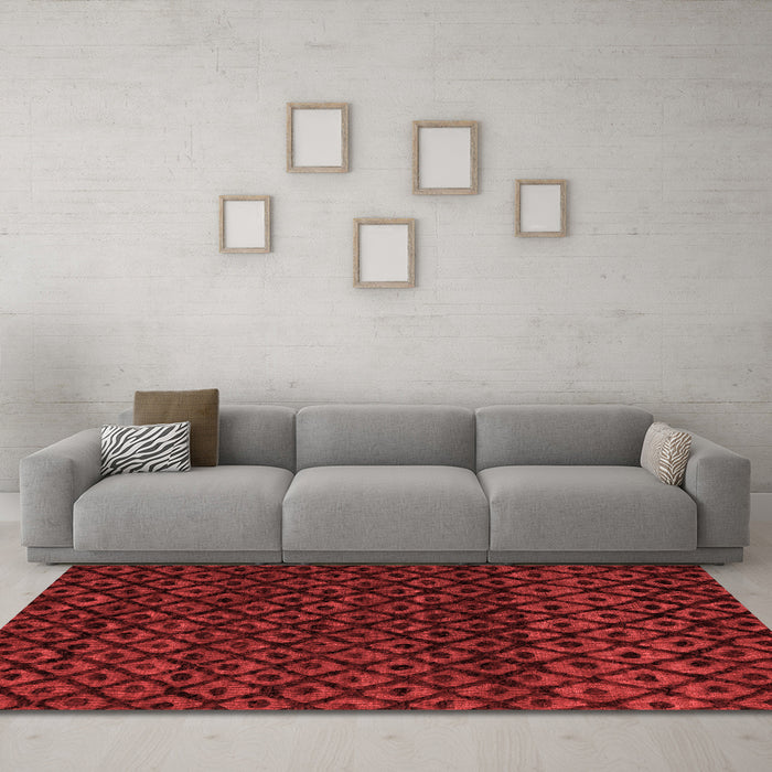 Modern Red Washable Rugs