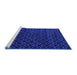 Sideview of Machine Washable Abstract Blue Modern Rug, wshabs4461blu