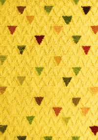 Solid Yellow Modern Rug, abs4462yw