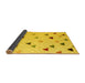 Sideview of Solid Yellow Modern Rug, abs4462yw