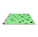 Sideview of Machine Washable Solid Emerald Green Modern Area Rugs, wshabs4462emgrn