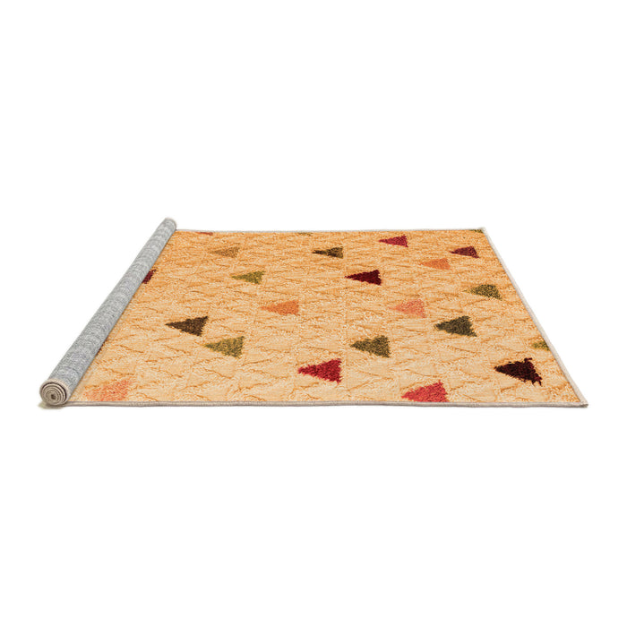 Sideview of Machine Washable Solid Orange Modern Area Rugs, wshabs4462org