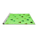 Sideview of Machine Washable Solid Green Modern Area Rugs, wshabs4462grn