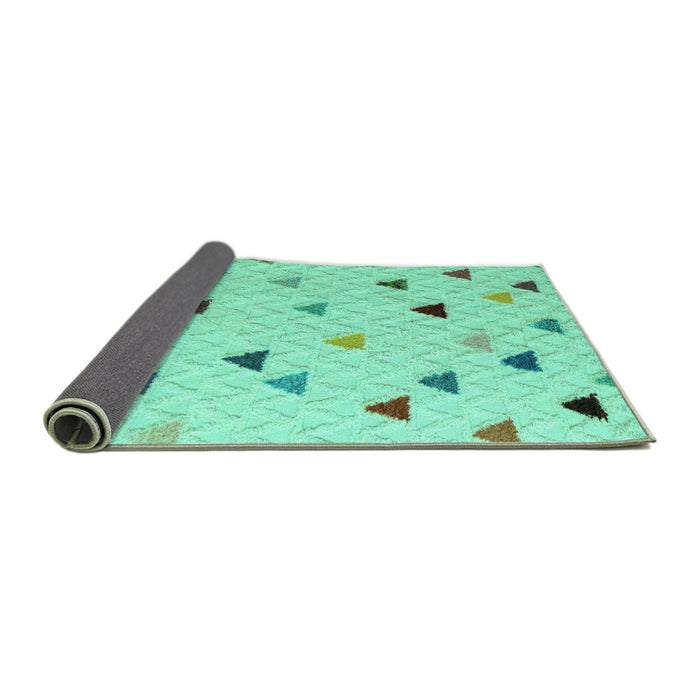 Sideview of Solid Turquoise Modern Rug, abs4462turq