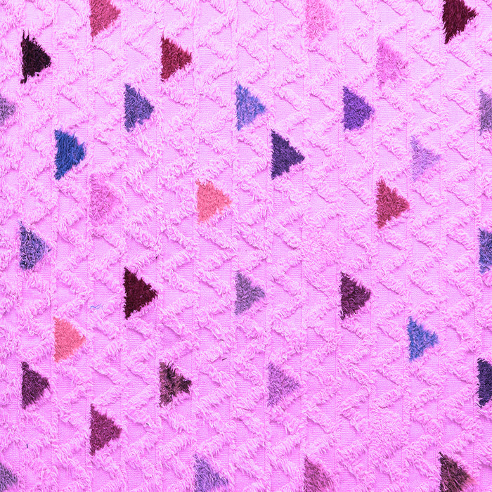 Square Machine Washable Solid Purple Modern Area Rugs, wshabs4462pur