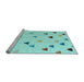 Sideview of Machine Washable Solid Light Blue Modern Rug, wshabs4462lblu