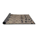 Sideview of Abstract Coffee Brown Modern Rug, abs4463