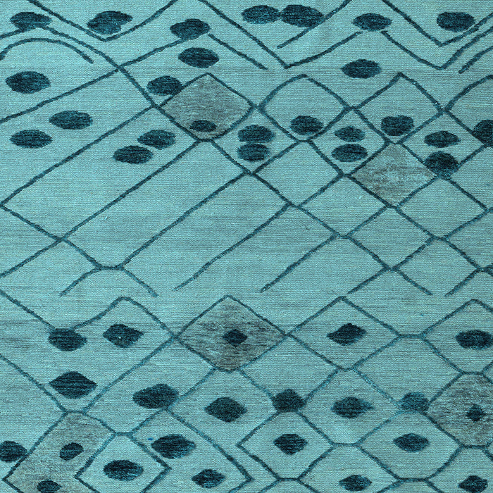 Square Abstract Light Blue Modern Rug, abs4463lblu