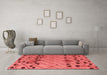 Modern Red Washable Rugs