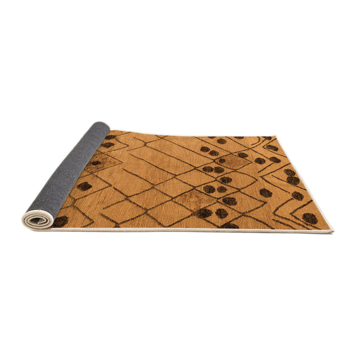 Sideview of Abstract Orange Modern Rug, abs4463org