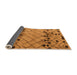 Sideview of Abstract Orange Modern Rug, abs4463org