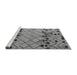 Sideview of Machine Washable Abstract Gray Modern Rug, wshabs4463gry