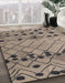 Machine Washable Abstract Coffee Brown Rug in a Family Room, wshabs4463