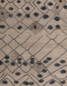 Abstract Coffee Brown Modern Rug, abs4463
