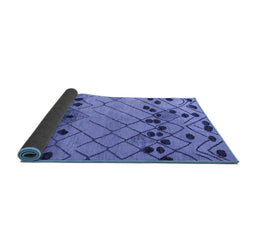 Sideview of Abstract Blue Modern Rug, abs4463blu